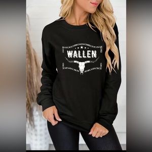New!‎ Morgan Wallen Bull Skull Sweatshirt
